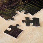 Velociraptor & Pterosaur in prehistorisch landscha Legpuzzel (Zijkant)