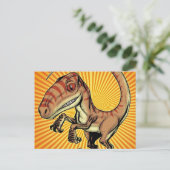 Velociraptor Raptor Dinosaur door Marco D Carillo Briefkaart (Staand voorkant)