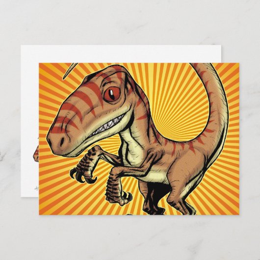 Velociraptor Raptor Dinosaur door Marco D Carillo Briefkaart (Voorkant / Achterkant)