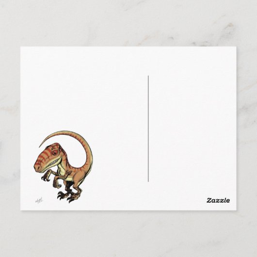 Velociraptor Raptor Dinosaur door Marco D Carillo Briefkaart (Achterkant)