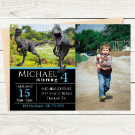 Velociraptor Raptor Foto Birthday Kaart