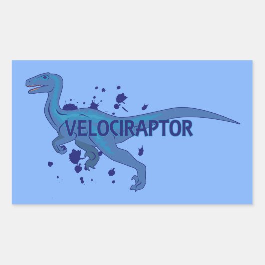 Velociraptor Rechthoekige Sticker (Voorkant)