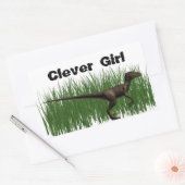 Velociraptor Rechthoekige Sticker (Envelop)