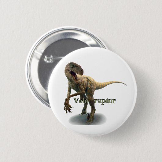 Velociraptor Ronde Button 5,7 Cm (Voorkant /achterkant)