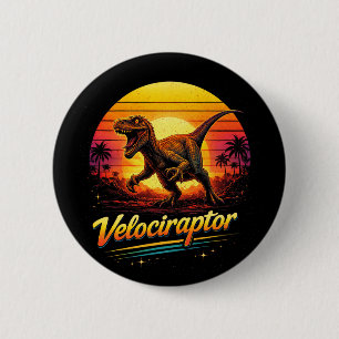 Velociraptor Ronde Button 5,7 Cm