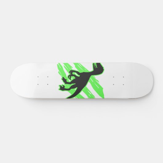 Velociraptor silhouette - Kies achtergrondkleur Persoonlijk Skateboard (Horizontaal)