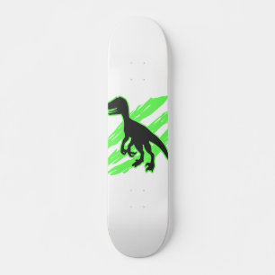 Velociraptor silhouette - Kies achtergrondkleur Persoonlijk Skateboard