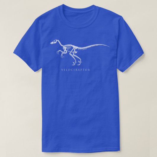 Velociraptor Skeleton Dinosaur fan gift bot kind T-shirt (Design voorkant)