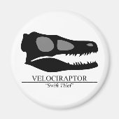 Velociraptor Skull Magneet (Voorkant)