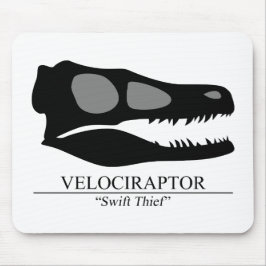 Velociraptor Skull Muismat