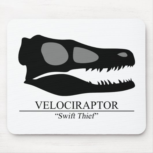 Velociraptor Skull Muismat (Voorkant)