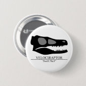Velociraptor Skull Ronde Button 5,7 Cm (Voorkant /achterkant)