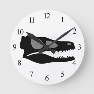 Velociraptor Skull Ronde Klok