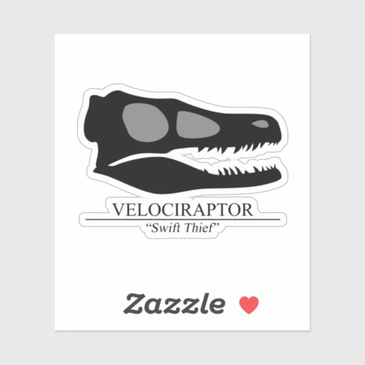 Velociraptor Skull Sticker (Vel)