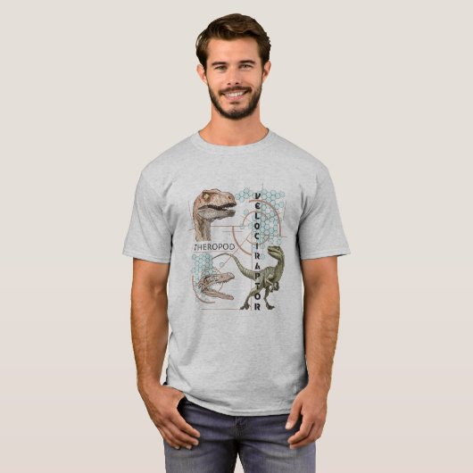 Velociraptor T-shirt (Voorkant volledig)