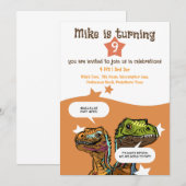 Velociraptor-thema Dino-Loving Boys 'Verjaardag Kaart (Voorkant / Achterkant)