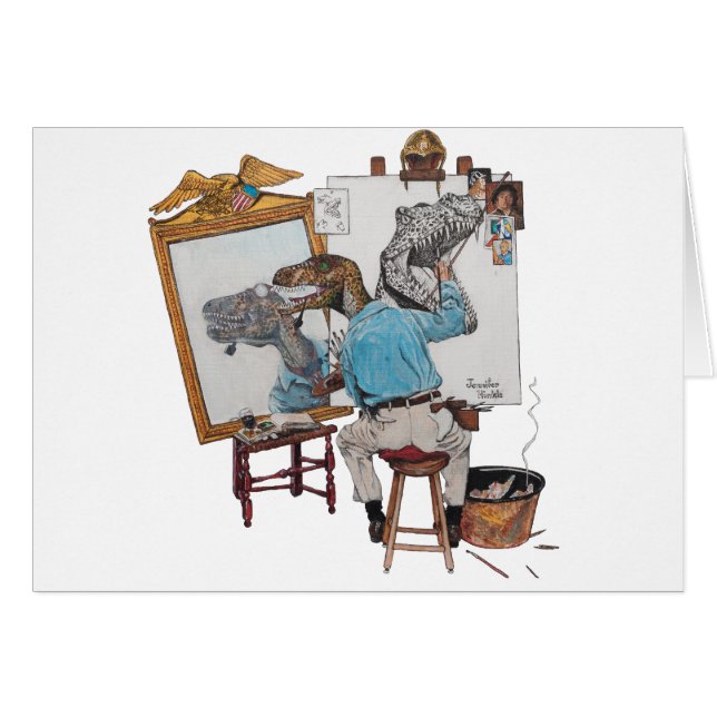 Velociraptor Triple Self Portrait (Voorkant Horizontaal)