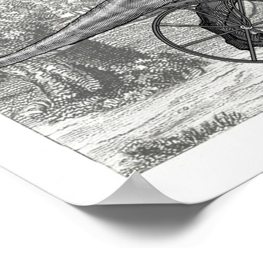 Velociraptor velocipede poster (Hoek)