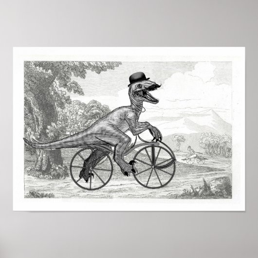 Velociraptor velocipede poster (Voorkant)