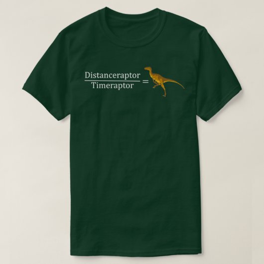 Velociraptor Wiskunde Funny Dinosaur Velocity Form T-shirt (Design voorkant)