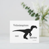 velociraptors eten fairies briefkaart (Staand voorkant)