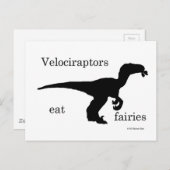 velociraptors eten fairies briefkaart (Voorkant / Achterkant)