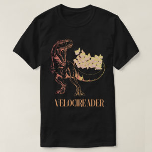 Velocireader Geweldige Velociraptor Reader dinosau T-shirt