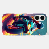 Velocity Rush: Neon Rider Telefoonhoesje Case-Mate iPhone Case (Achterkant (horizontaal))