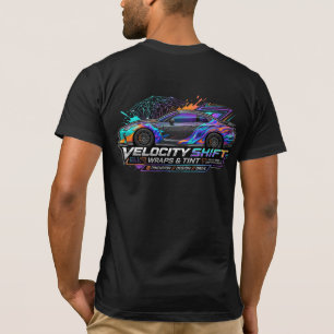 Velocity Shift Vinyl Wraps & Tint Aangepaste Grafi T-shirt