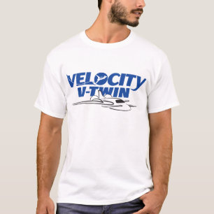 Velocity Vliegtuig Twin Logo - zwart-blauw T-shirt