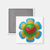 VELT FLOWER Locker-magneten, koelkast Magneet (Voorkant / Achterkant)
