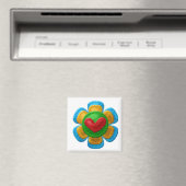 VELT FLOWER Locker-magneten, koelkast Magneet (Insitu (Vaatwasser))