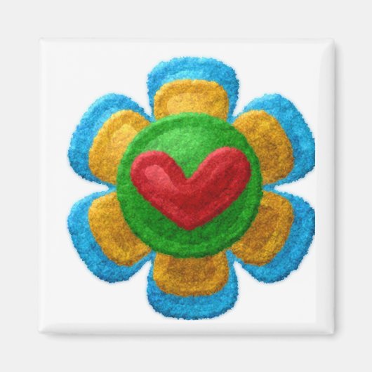 VELT FLOWER Locker-magneten, koelkast Magneet (Voorkant)