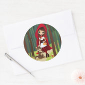 Velusa Red Riding Hood Ronde Sticker (Envelop)