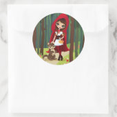 Velusa Red Riding Hood Ronde Sticker (Tas)