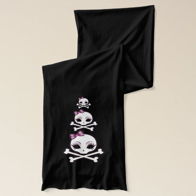 Velusa Skullie Crossbones Sjaal (Links)