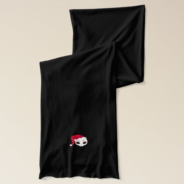 Velusa Skullie "Meer Naughty dan Nice" Holiday Sjaal (Links)