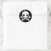 VelusaSkullie Ronde Sticker (Tas)