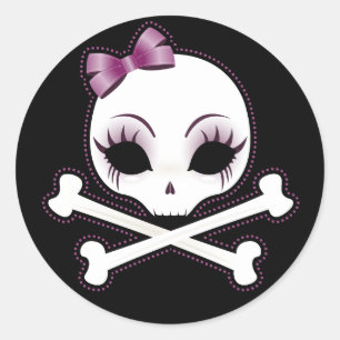 VelusaSkullie Ronde Sticker