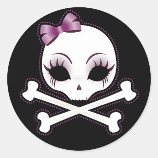 VelusaSkullie Ronde Sticker