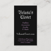 VelusaSkullie Visitekaartje (Achterkant)