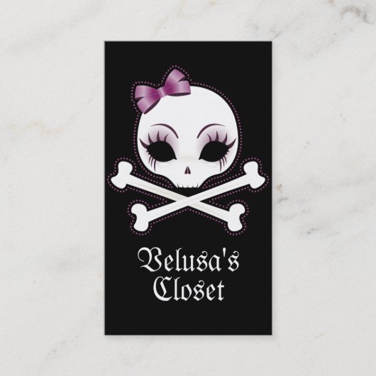 VelusaSkullie Visitekaartje (Voorkant)