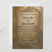 Velvet Alloy foto bruiloft uitnodiging (Voorkant)