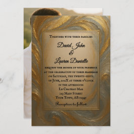 Velvet Alloy foto bruiloft uitnodiging