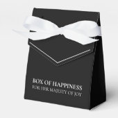 Velvet Black Box of Happiness for Her Majesty Bedankdoosjes (Voorkant Zijde)