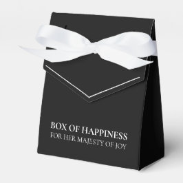 Velvet Black Box of Happiness for Her Majesty Bedankdoosjes