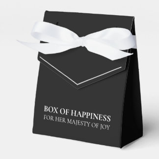 Velvet Black Box of Happiness for Her Majesty Bedankdoosjes