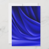 Velvet Blue en Silver Glam 50th Birthday Party Kaart (Achterkant)