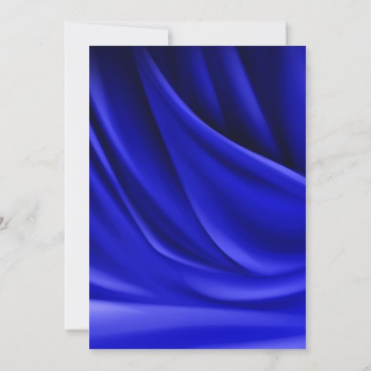 Velvet Blue en Silver Glam 50th Birthday Party Kaart (Achterkant)