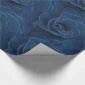Velvet blue roos cadeaupapier (Hoek)